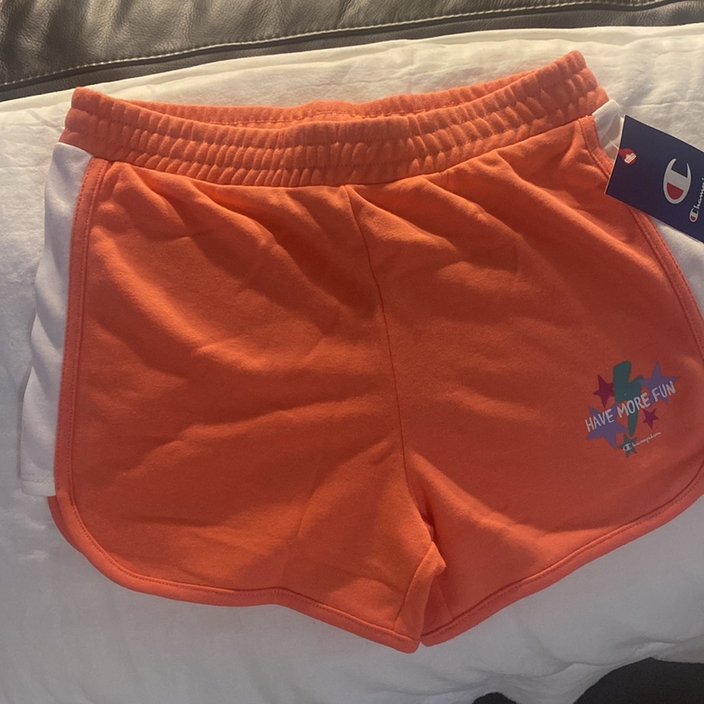 Champion Girls Athletic Cotton Shirts, Ripe Papaya Red, Sz. L (14), NWT
